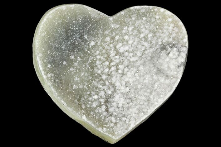 Prasiolite (Green Quartz) Crystal Heart - Uruguay #123695
